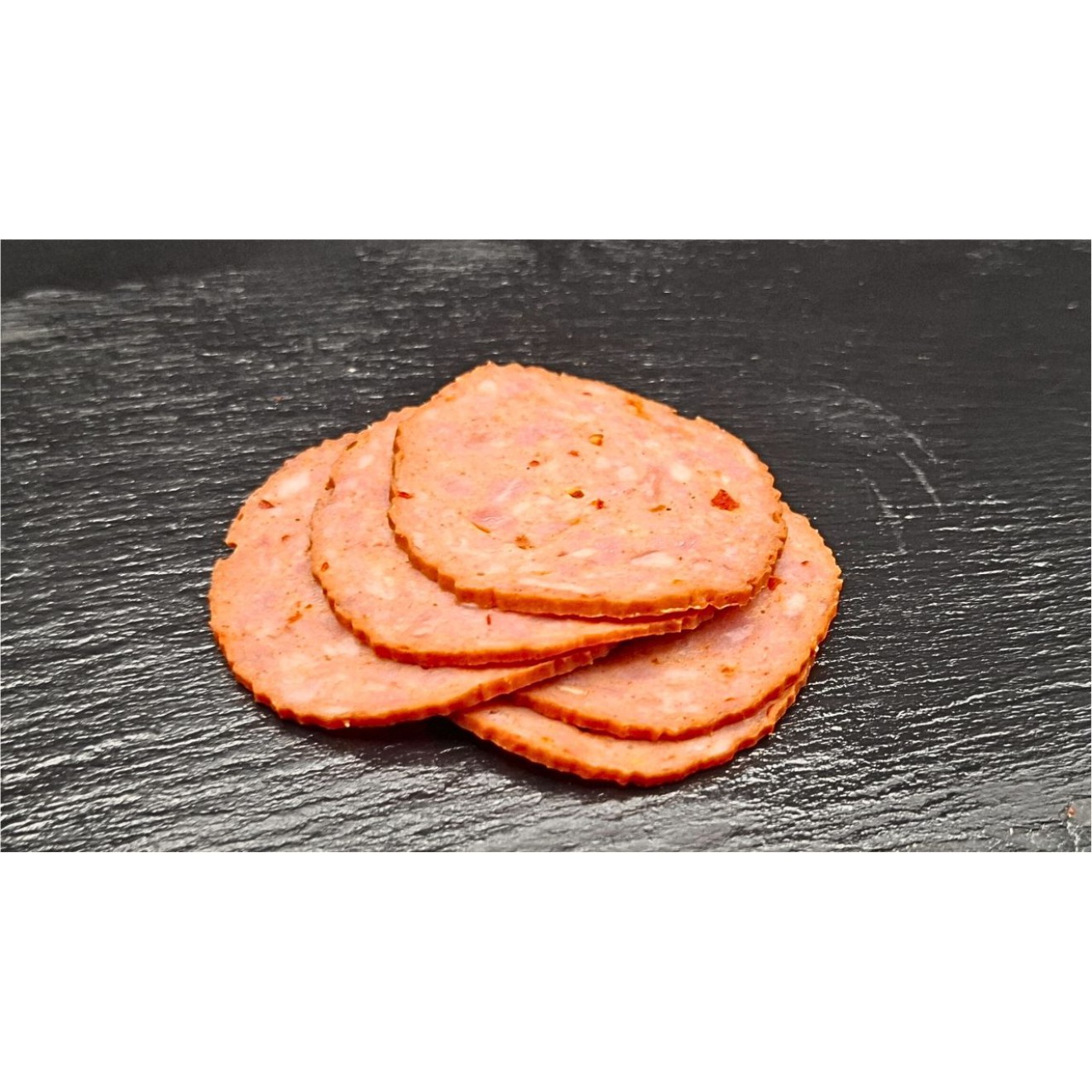 Paprikakochsalami Aufschnitt (1,85€/100g)