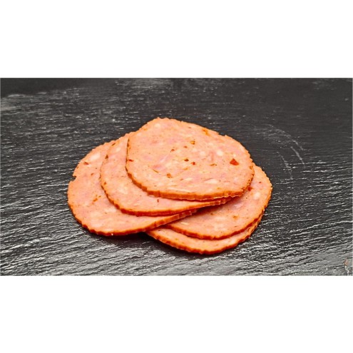 Paprikakochsalami Aufschnitt (1,85€/100g)